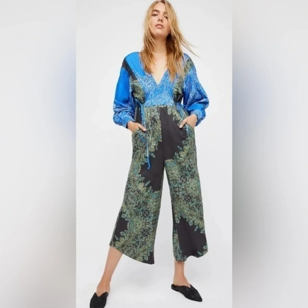 NWOT Free People Blooming Fields Jumpsuit